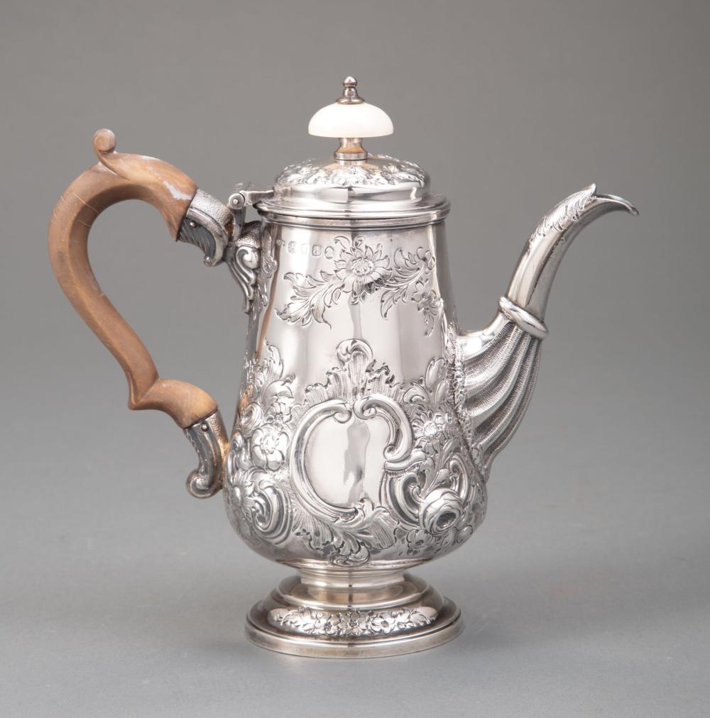 Appraisal: Regency Sterling Silver Coffee Pot Charles Price London mark reg