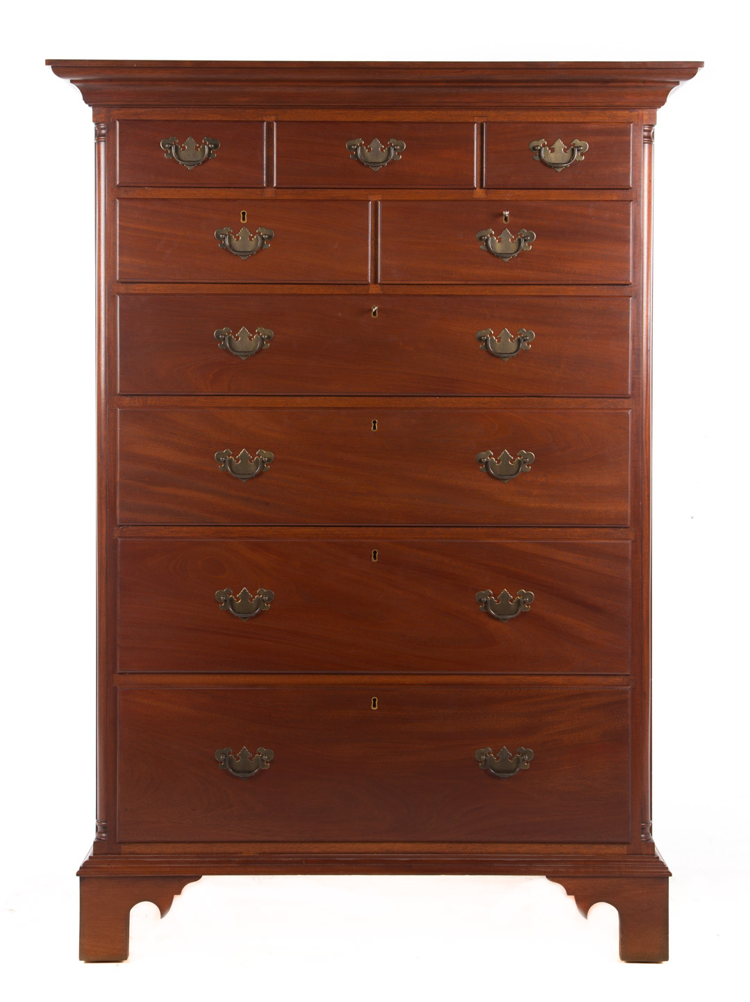 Appraisal: Cabinet made Chippendale style mahogany tall chest J Woodward Baltimore