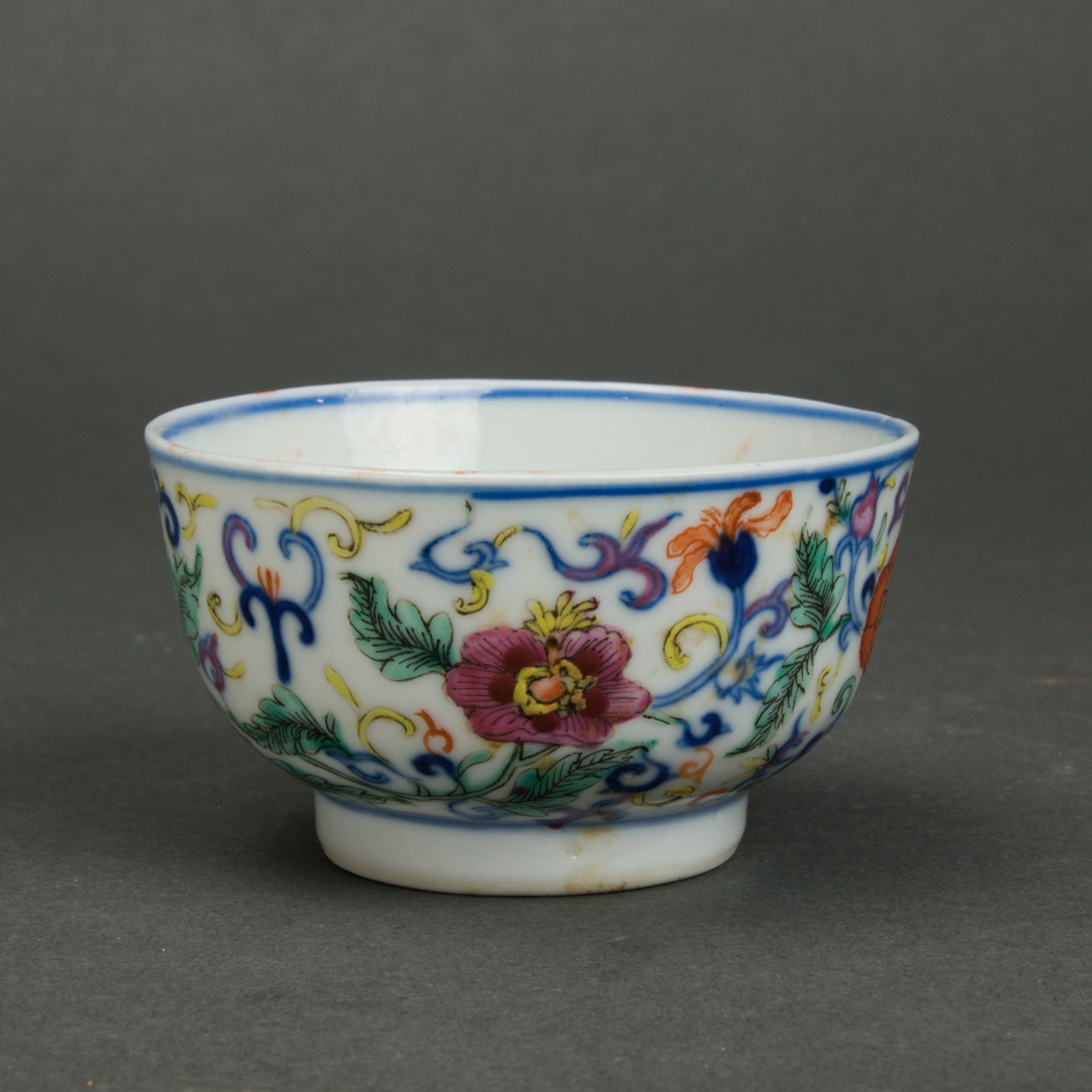 Appraisal: CHINESE DOUCAI WINE CUP Chinese doucai wine cup dia