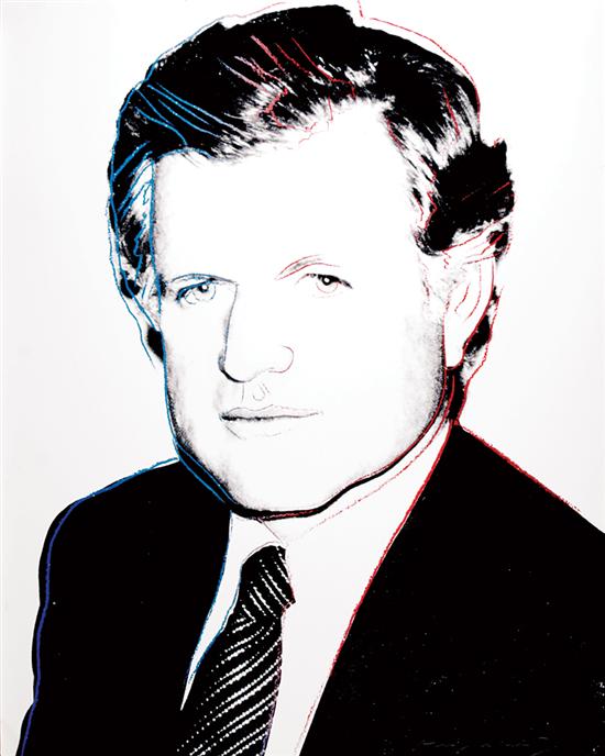 Appraisal: Andy Warhol New York - EDWARD KENNEDY color silkscreen with