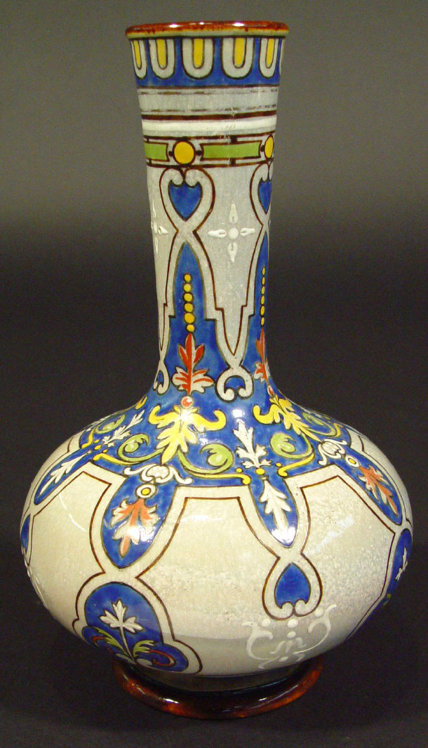 Appraisal: Doulton Lambeth stoneware vase decorated with stylised leaves onto a