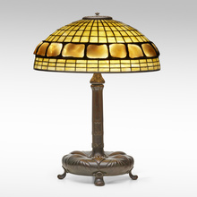 Appraisal: Tiffany Studios TURTLEBACK TABLE LAMP USA c leaded glass Favrile