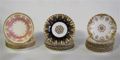 Appraisal: Group of English porcelain dishes and soup bowls late th