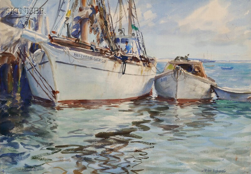 Appraisal: John Whorf American - The Vessel Northern Sword Signed John