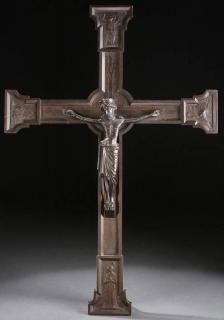 Appraisal: FINE NEO A VERY FINE BRONZE NEO GOTHIC STYLE CRUCIFIX