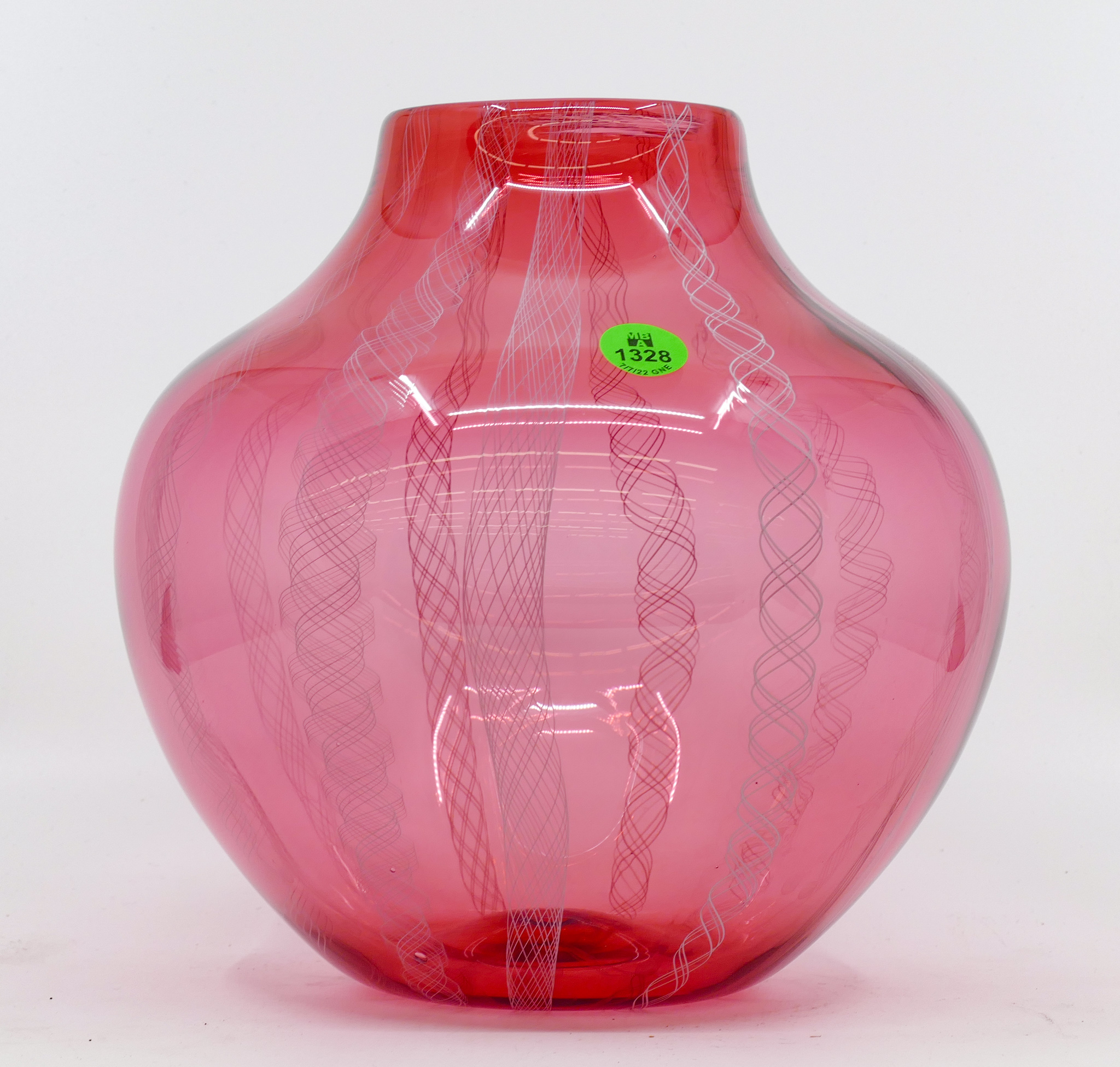 Appraisal: Hilltop Artists Studio Glass Vase '' - Rooney Collection