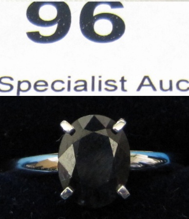 Appraisal: CT White Gold Sapphire Ring size P retail price