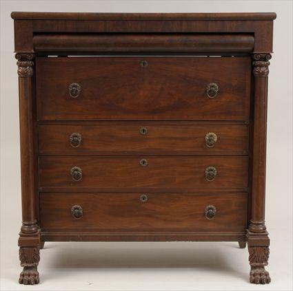 Appraisal: American Classical Carved Mahogany Butler's Desk x x in