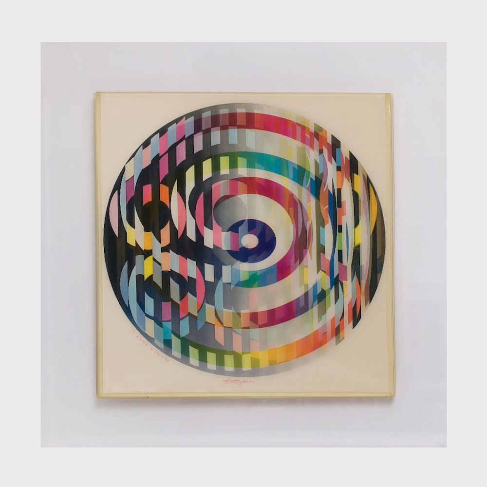 Appraisal: Yaacov Agam b Fest No World of Color Lenticular print