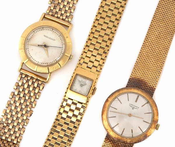 Appraisal: A collection of two Gents k gold watches Longines and