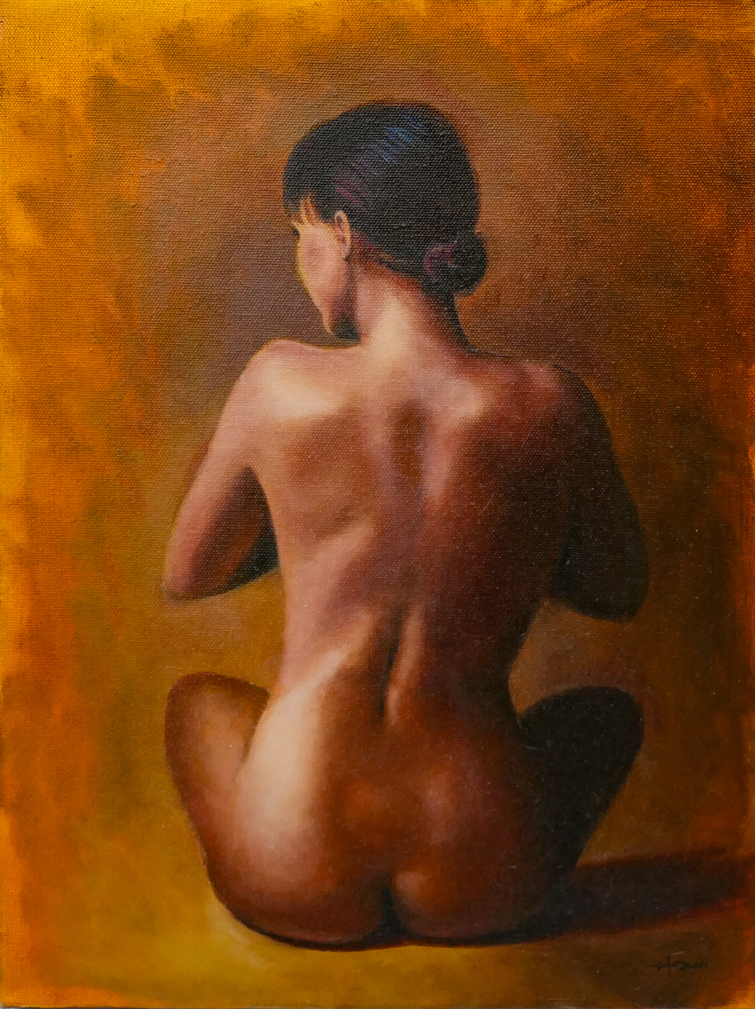 Appraisal: Patrick Howe b ''Nude'' Oil on Canvas ''x ''