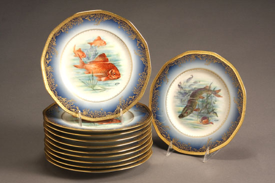 Appraisal: Lot Property from a Virginia Collection Set of Eleven Limoges