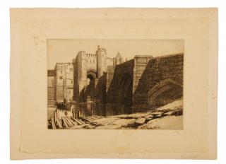 Appraisal: Frederick Landseer Griggs The Cresset Etching Frederick Landseer Maur Griggs