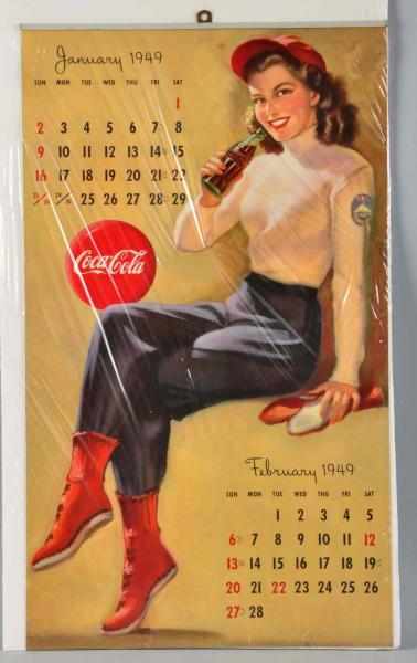 Appraisal: Coca-Cola Calendar Complete six page calendar with metal strip still