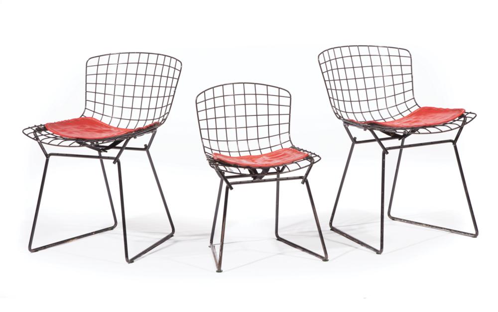 Appraisal: Pair of Harry Bertoia for Knoll Child Side Chairs and