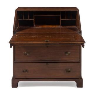 Appraisal: A George III Mahogany Diminutive Slant-Front Bureau th century having