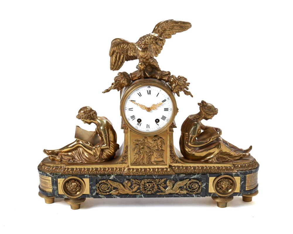 Appraisal: A French gilt-bronze mantel clock Second Half th Century Movement