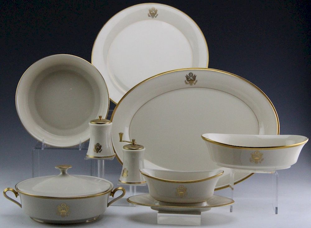 Appraisal: Lenox Congressional Porcelain Serving Pieces Lenox porcelain serving pieces Features