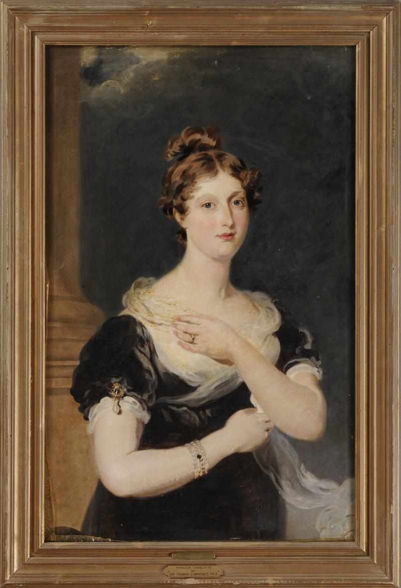 Appraisal: AFTER SIR THOMAS LAWRENCE PRINCESS CHARLOTTE OF WALES Oil on