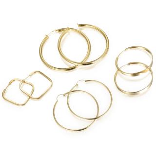 Appraisal: A Lot of Four Pairs of Gold Earrings Comprising four