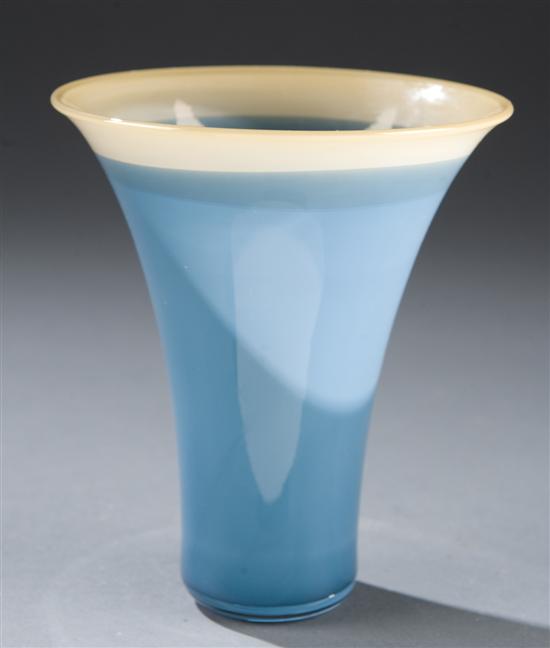 Appraisal: Monica Guggisberg Philip Baldwin Non Foux Glass Vase Upward flaring