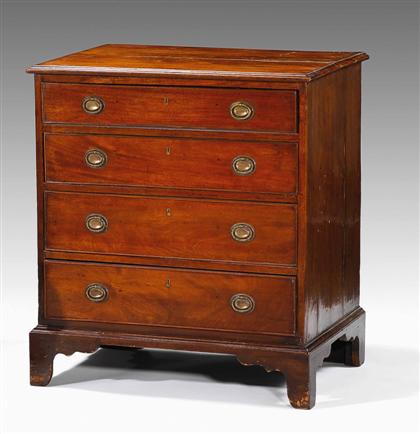 Appraisal: George III mahogany chest of drawers The rectangular top above