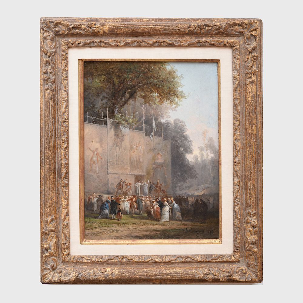 Appraisal: L onard Saurfelt c - Country Theatre Oil on canvas