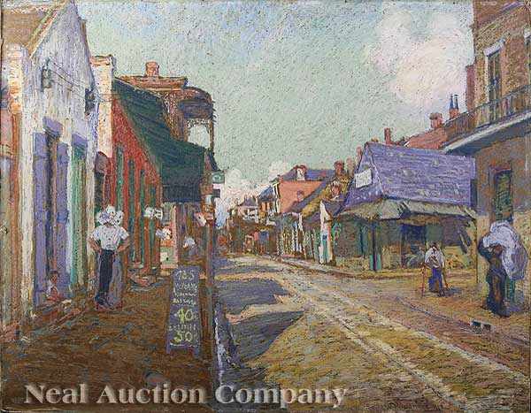 Appraisal: William Woodward American New Orleans - Mid-Morning at Corner of