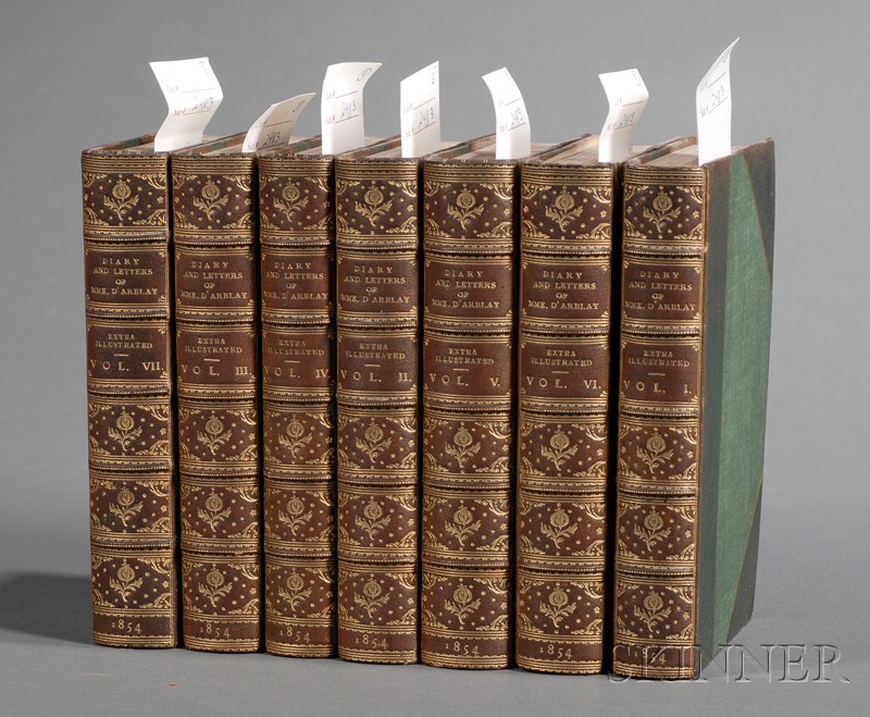 Appraisal: Decorative Bindings Extra-Illustrated Burney Frances - Diary and Letters of