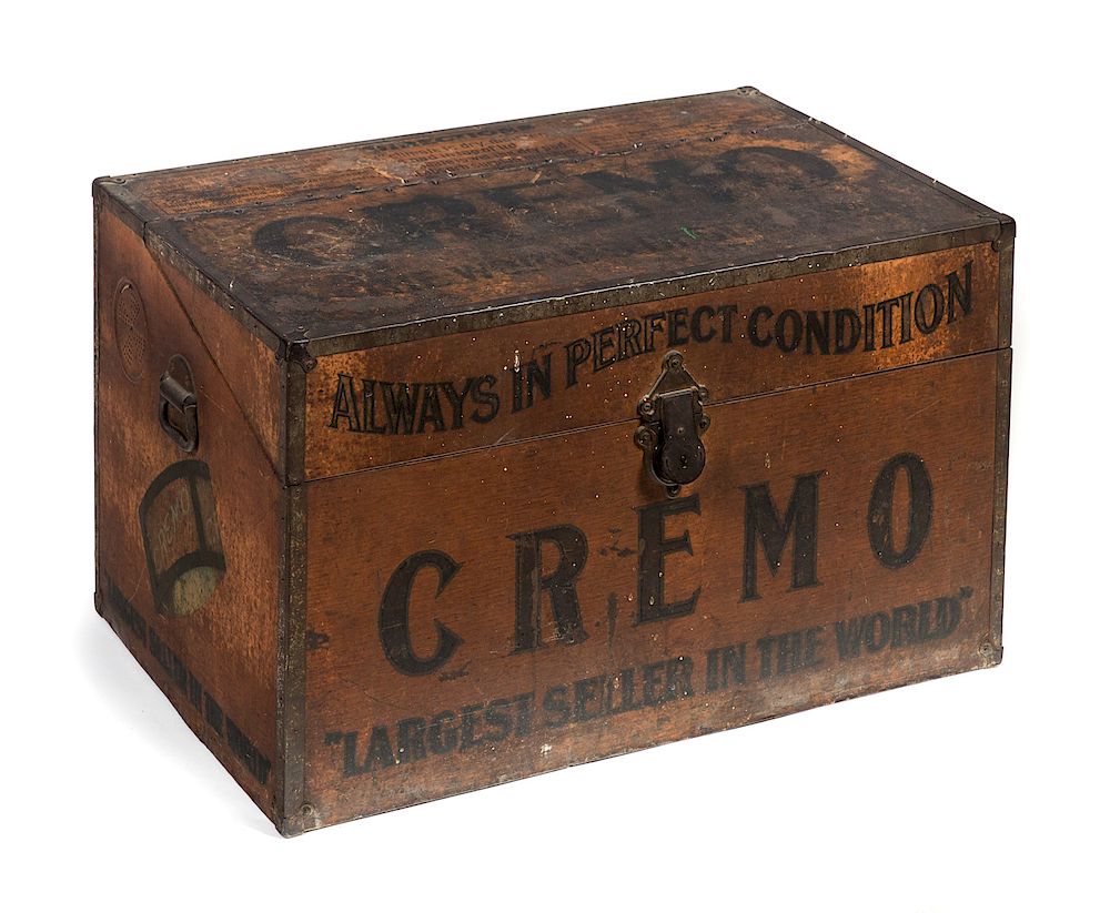 Appraisal: Cremo Cigar Advertising Shipping Humidor Measures tall x wide Good