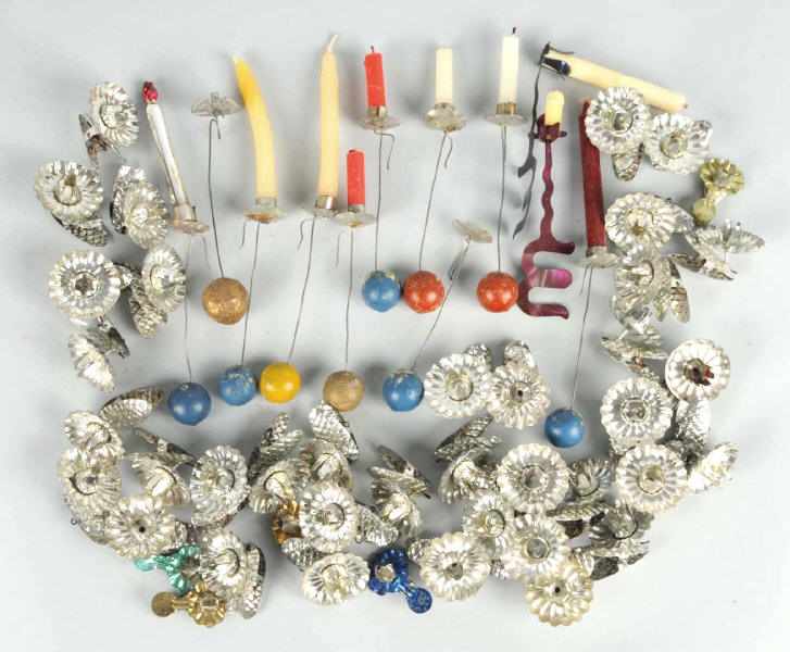 Appraisal: Large Lot of Weighted Clip-On Candle Holders Description Includes weighted