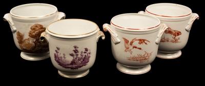 Appraisal: A pair of Vista Alegre Portuguese pottery two-handled jardini res