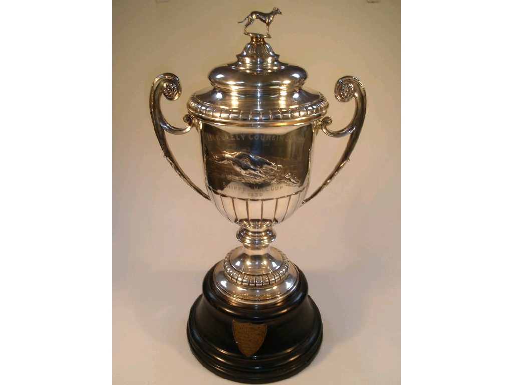 Appraisal: A George V silver two-handle sporting trophy - Isle of