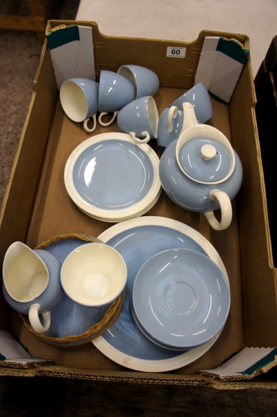 Appraisal: Part Wedgwood summer sky blue and white part tea set