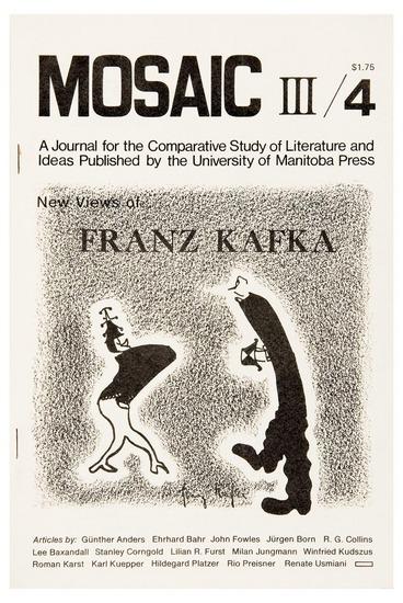 Appraisal: FOWLES John My Recollections of Kafka Winnipeg The University of