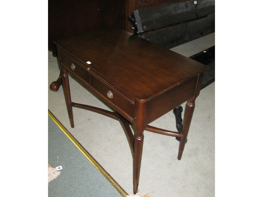 Appraisal: Mahogany desk with pullout writing surface