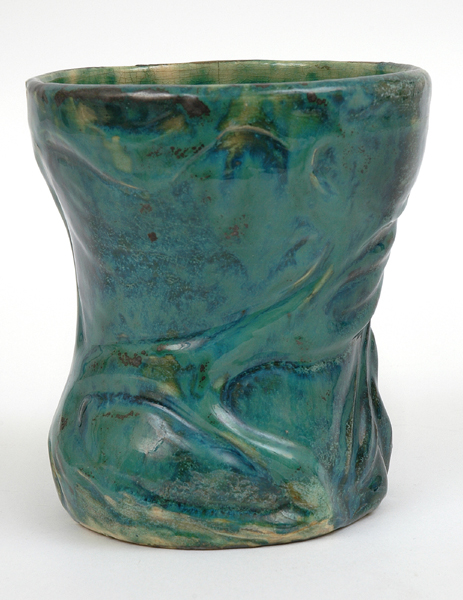 Appraisal: MERRIC BOYD - Victoria circa A waisted cylindrical earthenware vase