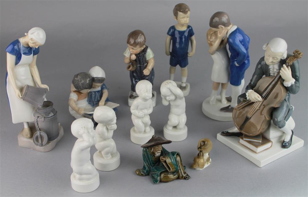 Appraisal: COLLECTION OF BING AND GRONDAHL PORCELAIN FIGURINES to include a