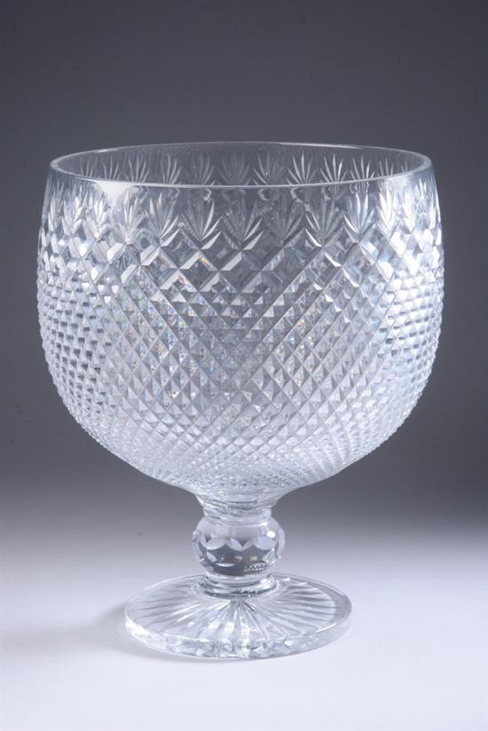 Appraisal: LARGE STUART CUT-CRYSTAL PUNCHBOWL th century signed Circular foot knopped