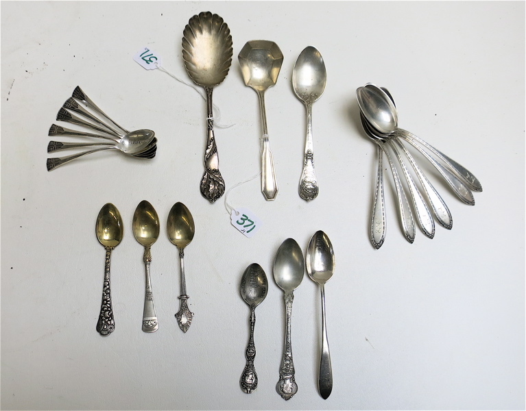 Appraisal: TWENTY ONE ASSORTED STERLING SILVER FLATWARE comprised of International Silver