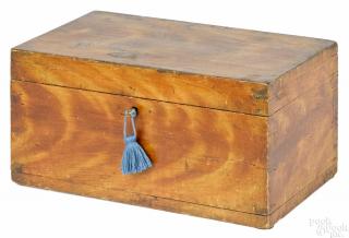 Appraisal: Pennsylvania painted poplar lock box th c retaining its original