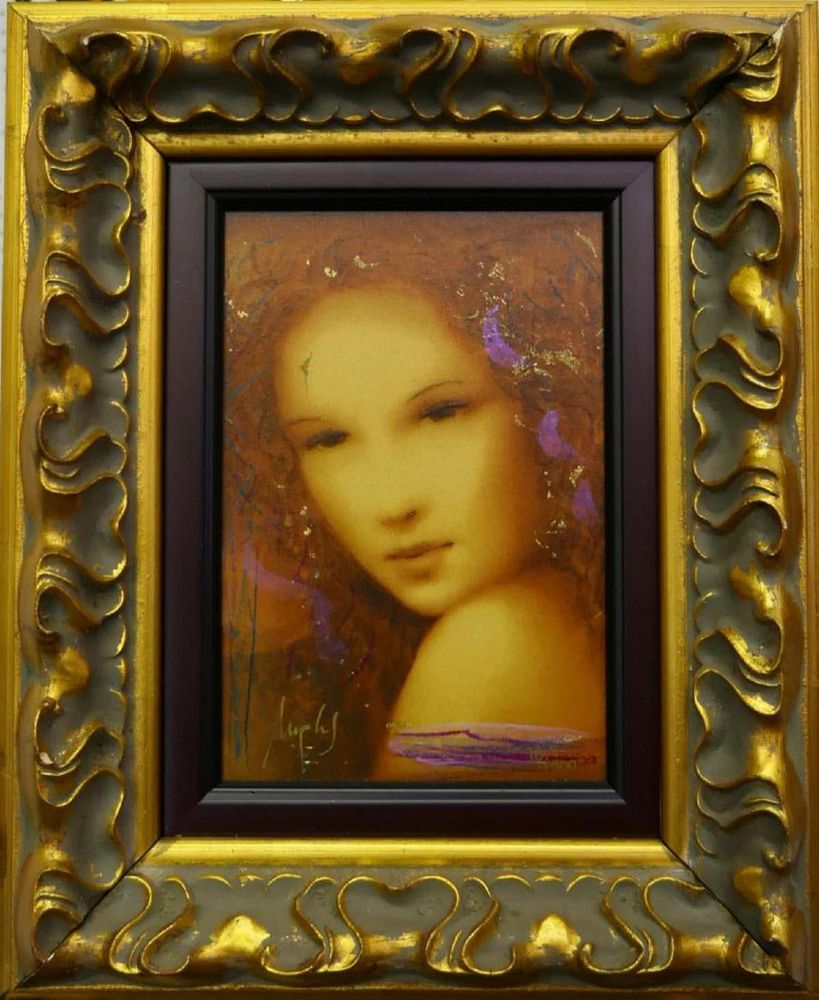 Appraisal: MARKUS CSABA HUNGARY b EMBELLISHED SERIGRAPH Markus Csaba HUNGARIAN born