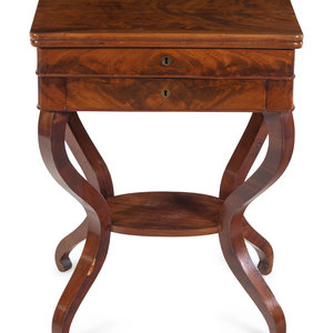 Appraisal: A French Mahogany Dressing Table th Century Height x width