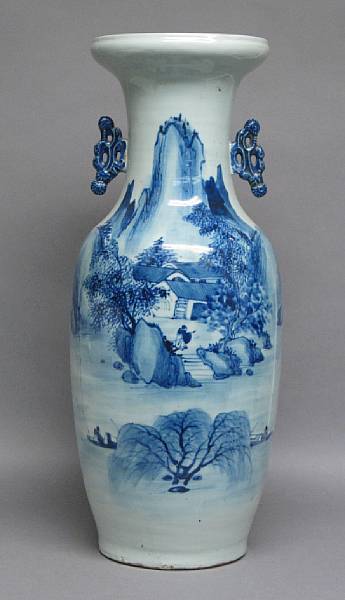 Appraisal: A blue and white porcelain vase th Century Painted with