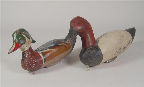 Appraisal: Two Working Duck Decoys by Jim Sutherland One signed Dudley