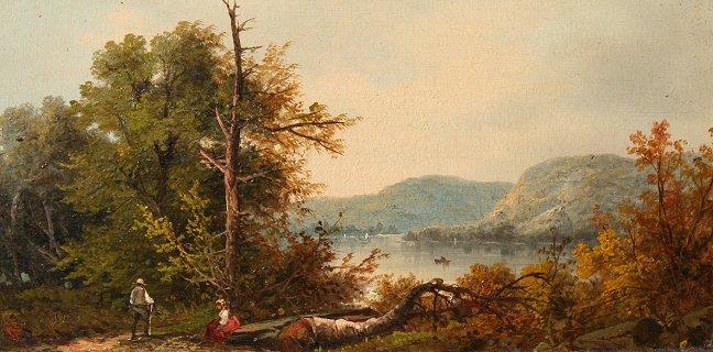 Appraisal: NORTHCOTE James American - ''Lake George'' Oil Board '' x