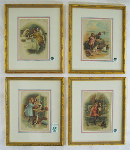 Appraisal: FANNI FANNY MOODY FOUR CHROMOLITHOGRAPHS British - c Each depicts