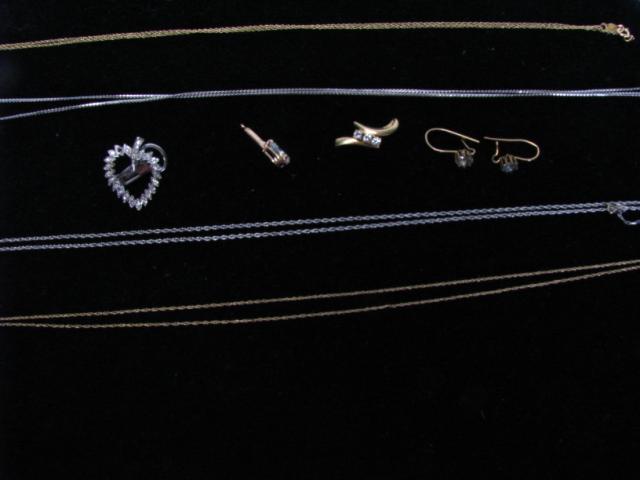 Appraisal: Group of assorted jewelry some partial and damaged items including