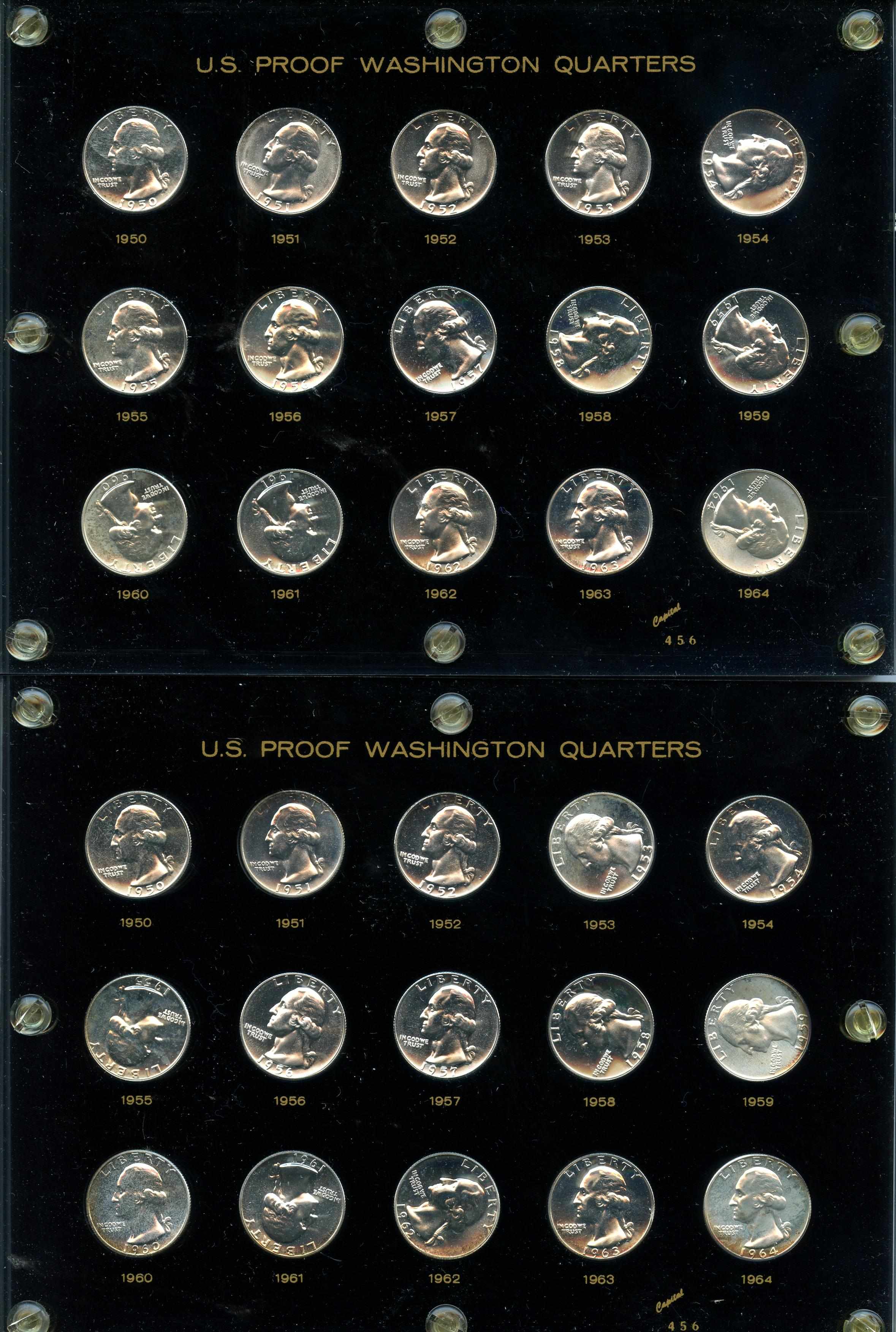 Appraisal: Proof Washington Quarter Sets - All sets are housed in