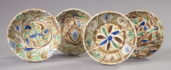 Appraisal: Collection of Four French Provincial Pottery Fruit Bowls second quarter